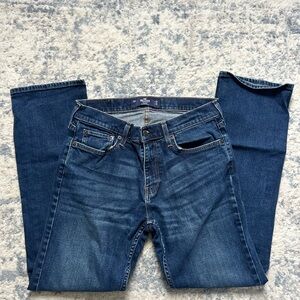 Hollister Men's Dark Blue Straight Jeans